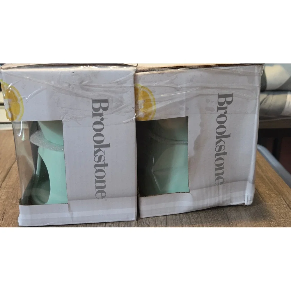 Brookstone Aromatherapy Tealight Fragrance Warmer 2-Pack Rosemary Yuzu Ceramic